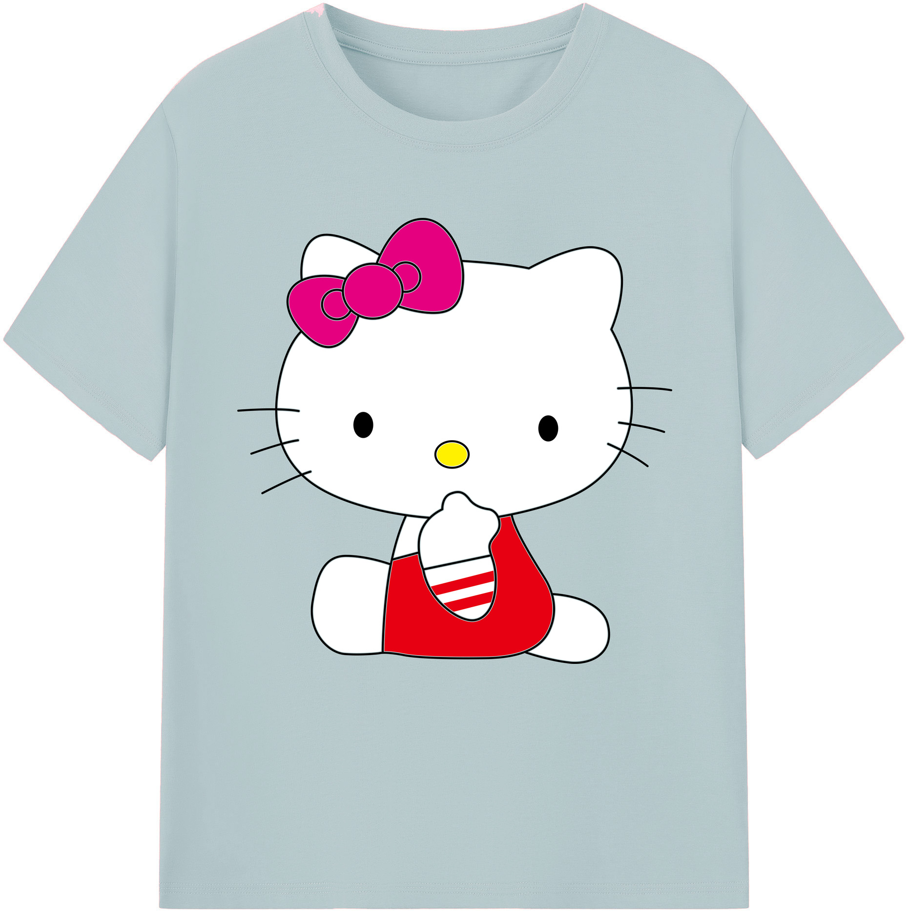 （画像用） Hello Kitty ハローキティ 綿100％半袖Tシャツ（フロントプリント）